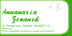 annamaria zemanek business card